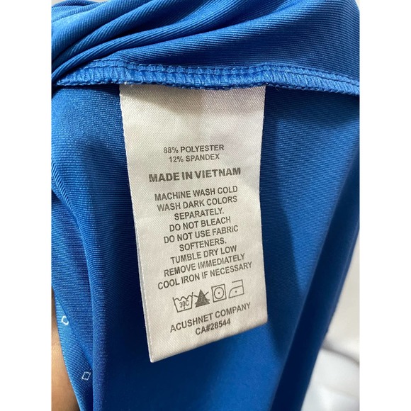 FootJoy FJ Pointe West Country Club Golf Polo Shirt Mens Large Blue White Stripe - Picture 7 of 10